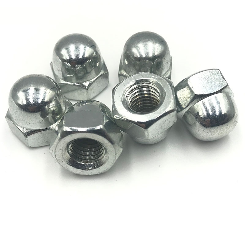 Direct Supply DIN1587 Hex Domed Cap Nuts in Nickel Galvanized White Blue Zinc Plated