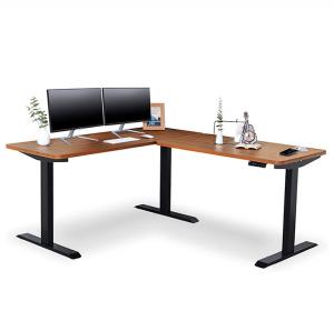 China Executive Director Office Furniture Modern Electric Height Adjustable L Shaped Desk factory
