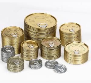China ODM Tinplate Full Open Aperture Beverage Can Easy Open Ends Lid 401#99mm for Tuna Pet Food Canning factory