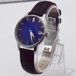Swiss Ronda Movement Womens Stainless Steel Watch 5 ATM Black Leather Wrist