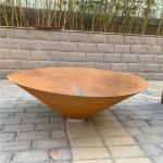 Heavy Duty Metal Cooking Grill Garden Rust Corten Steel Outdoor Fire Pit Bbq