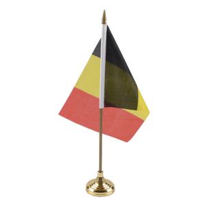 China Sublimation Printing Office Desk Flags 150D 300D With Metal Stand factory