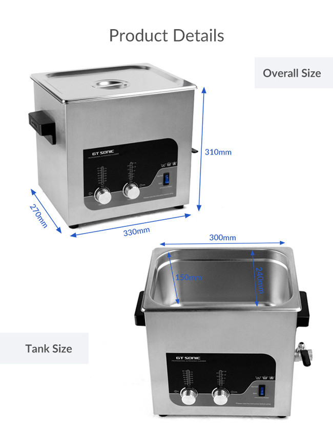 Knob Control Ultrasonic Cleaner Machine For Fruits And Vegetables 200W For Carburetor