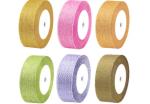 Durable Metallic Glitter Ribbon Polyester / Nylon Material For Home Textile