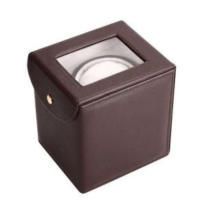 Luxury leather plastic watch box with button