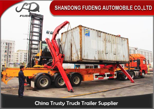 China Custom Capacity Side Lifter Trailer , 3 Axle Shipping Container Side Loader  factory