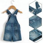 Baby Girl Embroidery Denim Dungaree Shorts With Adjustable Strap Spring Summer