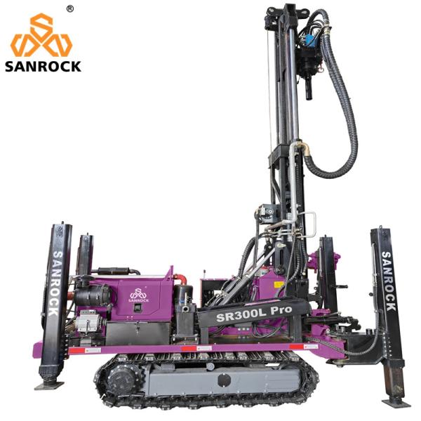 Hydraulic Crawler Drilling Rig Rotary Borehole 300 Meters Water Well Drilling