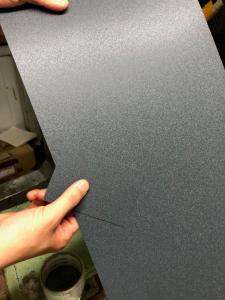 China 49 inch 26Ga Matt Textured Steel Coil RAL7024 HDP Steel Painted Galvanized Steel Metal Roof factory