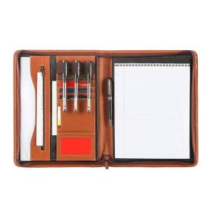 China Unisex PU Leather Business Portfolio With Multiple Compartments And Pockets factory