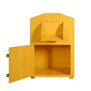 China Durable Clothing Donation Box Powder Coating Recycling Bin factory