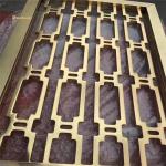 Ss304 201 Stainless Steel Gold Hairline Room Divider Decoration Wall Hotel Cup