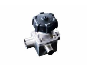 China Welded Ends Sanitary Three Way Diaphragm Valve 1'' To 4'' 10 Bar Max Pressure factory