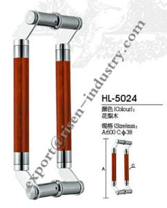 China Stainless steel door handle HL5024, dia38 X 600 factory