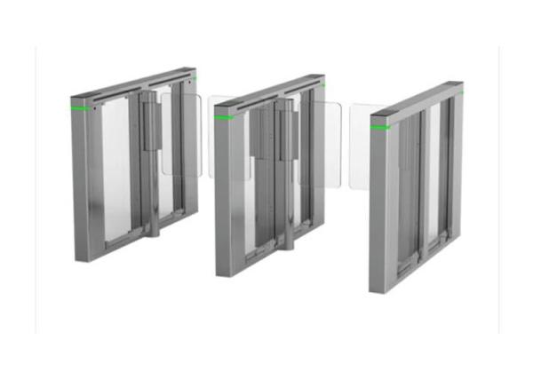 China DC Motor 10mm Acrylic Glass Barrier Gate RS485 SS For Pedestrian factory