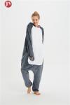 Wholesale Soft Cheap Grey Shark Festival Kigurumi Animal Pajamas Onesie