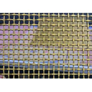 China Copper Brass Decorative Stainless Steel Wire Mesh Customized Size Crimped on sale