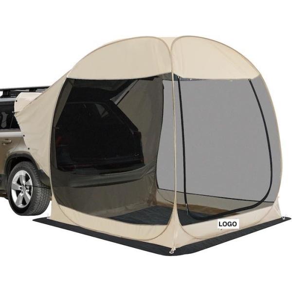 China 2.13*2.13*2.18M Beige Color UV Protection Waterproof Coated Polyester Pop Up Sport Utility Vehicle Camping Tent factory