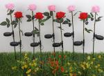 Solar Artifical Rose Lights Outdoor Lawn Park Decoration Lamp LED Silk Rose Lamp