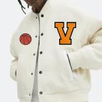 Hot Selling Custom Cool Style Fleece Winter Baseball Bomber Leather Varsity