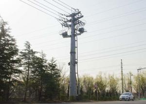 China Conical Monopole Transmission Tower , 13m Once Forming Monopole Steel Tower factory