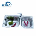 SUS304 Stainless Steel Kitchen Sink Double Bowl Kitchen Sink Press Kitchen Sink