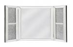 Sparkly Crushed Diamond Mirrored Night Stands 3 Drawers Europe Design