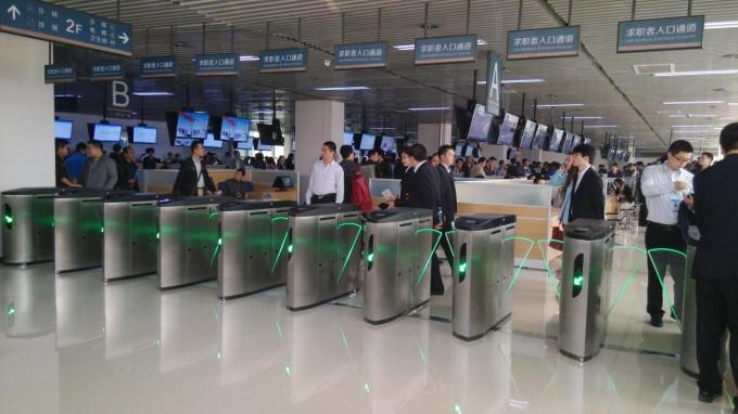 High Security ElectronicFlap Barrier Gate Turnstile For Financial Building 5
