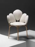 Nordic Hotel Restaurant Furniture Dining Room Petal Shaped Stainless Steel