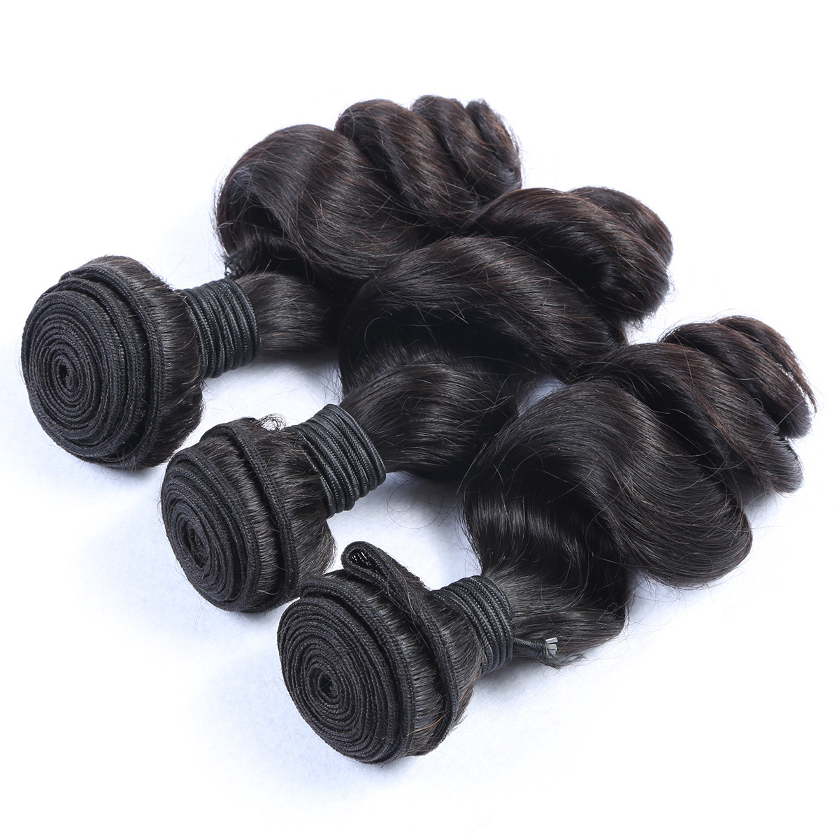 Double Drawn Weft Loose Wave 7A 8A unprocessed Loose wave hair Virgin Brazilian hair
