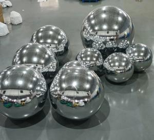 China Big Shiny Chameleon Ball Mirror Balloon Silver PVC Inflatable Christmas Ball for Festival Decorate factory