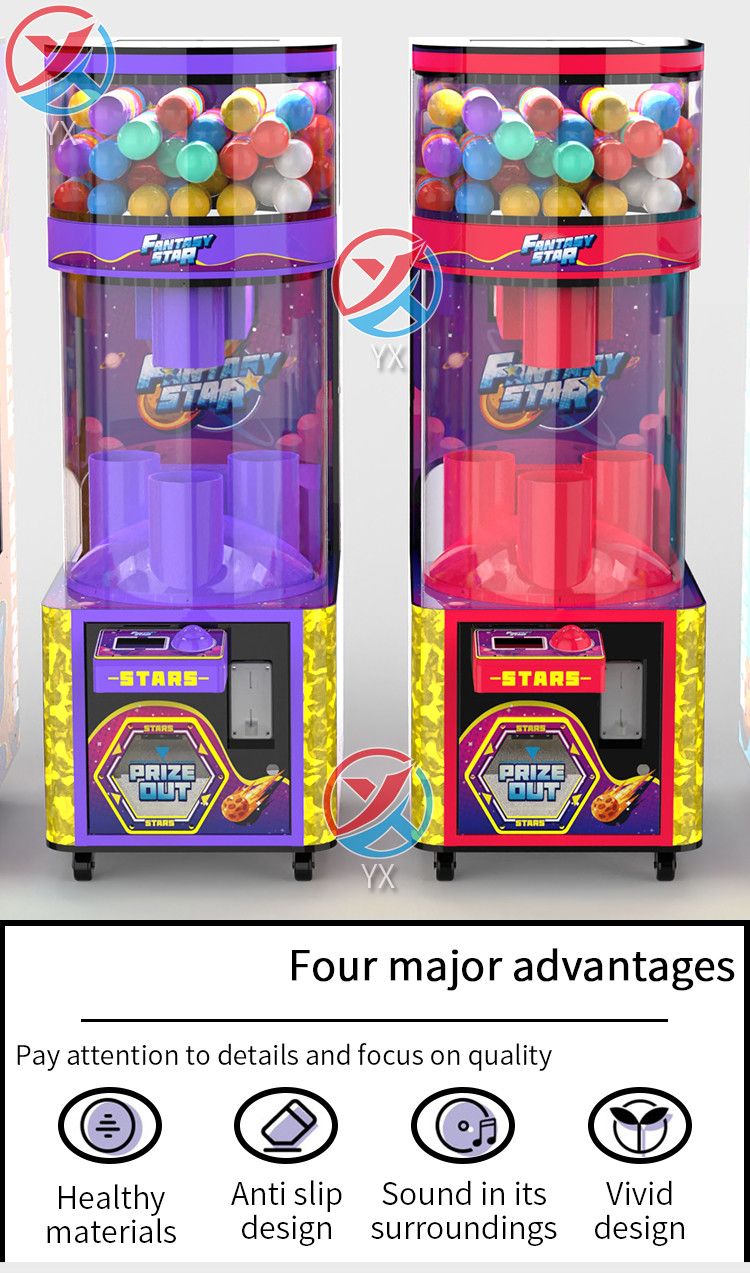 Purple Lucky Dino Coin-operated Automatic Toy Dispensing Arcade Game Machine (100mm)
