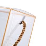 Gold Logo Print Gift Handle PVC Clear Plastic Packaging Boxes