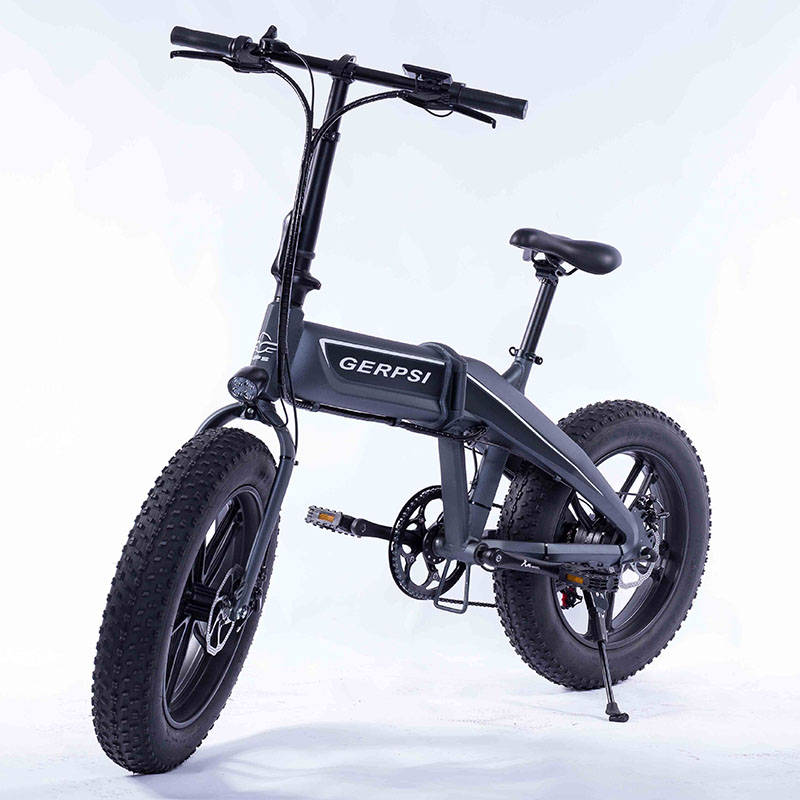 High Speed 20 Inch Electric Bicycle , 350W 500W Folding Fat Tire Electric Bike