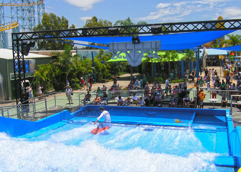 Amusement Park Rides Surfboard Skateboard for Single , Surfing Simulator for Aqua Park