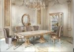 American style luxury long dining table set with factory price