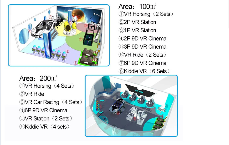 Indoor Optional Size Virtual Entertainment Center , FRP Steel Virtual Reality Gaming Center