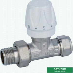 China Customized Straight Type Union Male Female Elbow Grey Classic Heating Brass Thermostatic Radiator Valve factory