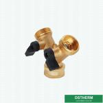 Type Y Water Two Ways Pipe Joint Union Connector Brass Valves