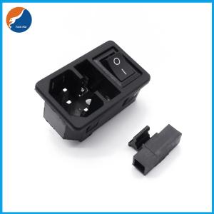R14-D-1JC1 Three-In-One Push Button Rocker Switch C14 10A 250V AC Power Socket