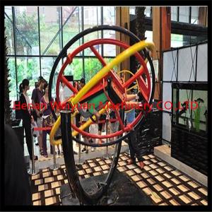 Fun park attractions rotation rides 2 seats human gyroscope