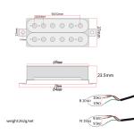 Red Atom Humbucker Pickups Double Coil Pickup Set 19~20 KΩ For LP Electric