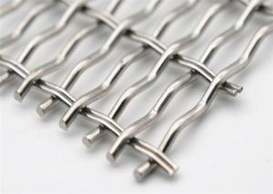 China Woven Type Crimped 0.8mm Decorative Metal Mesh Screen 6meter Length factory