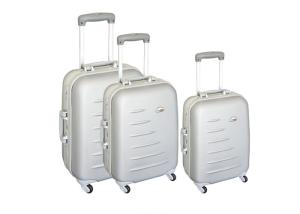 China 4 Wheel Iron Frame Hard Case Carry On Luggage Set Of 3 Plastic Handle Supported factory