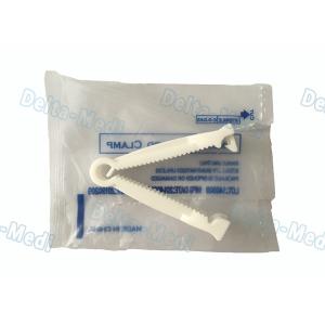 White 5.0cm High Efficient Disposable Umbilical Cord Clamp Smooth Surface In PE