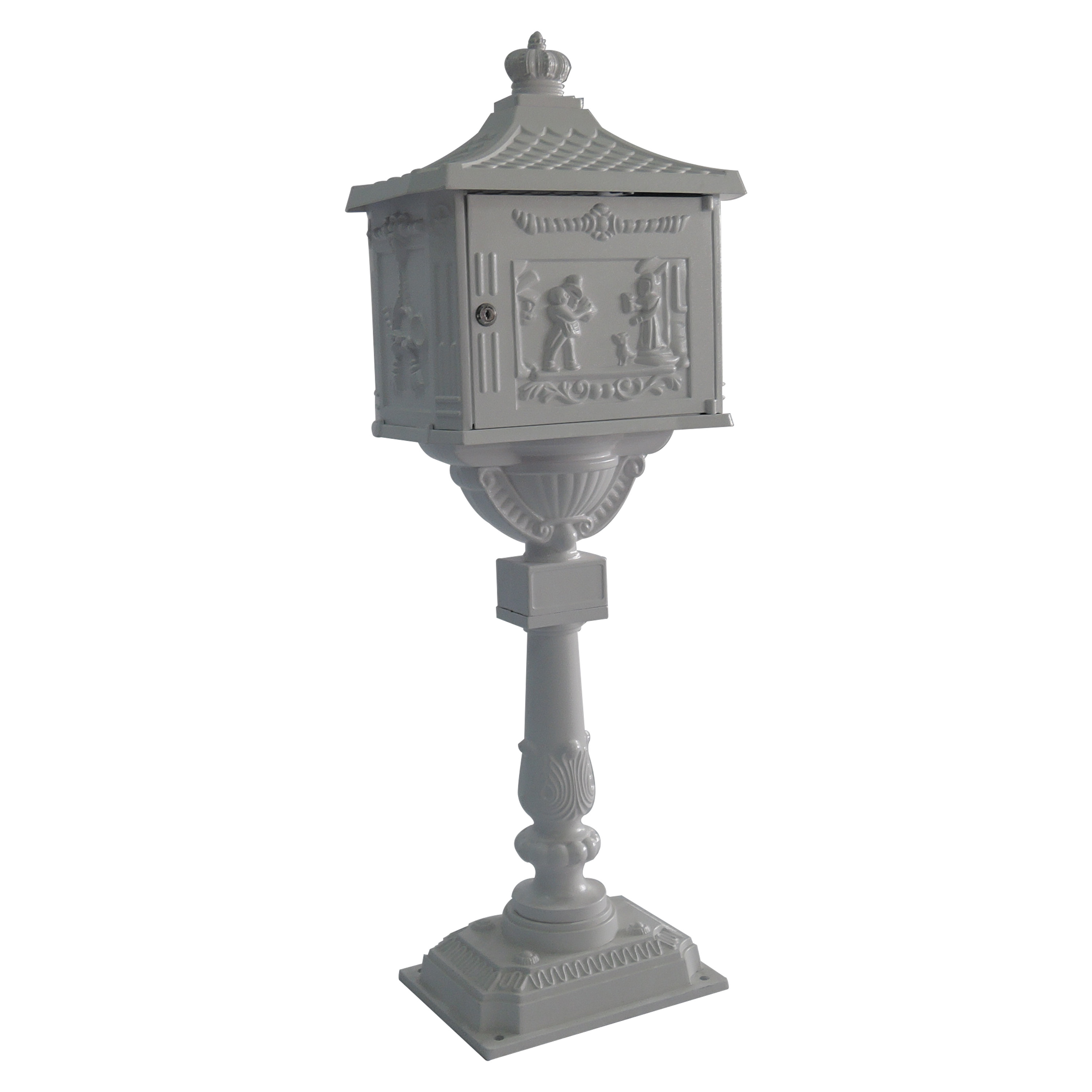 Yard Outside Freestanding Letterbox Delicate Vintage Design 8.3kg