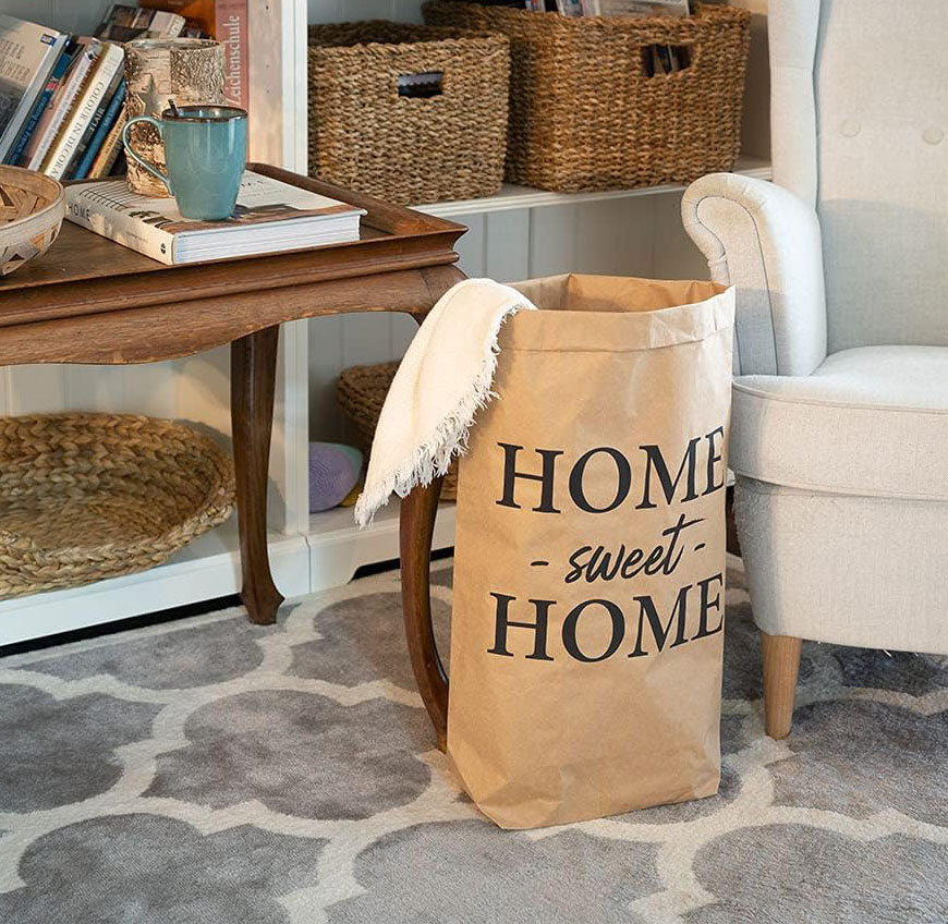 Waterproof Biodegradable Brown Kraft Paper Lawn Leaf Trash Yard Waste Rubbish Paper Garbage Bag For Home And Garden