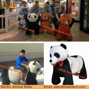 China plush animals motorized walking stuffed animals Shopping Mall Animal Rides factory
