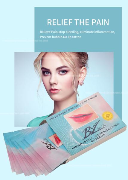 Relief Pain Lip Pad BL Permanent makeup Lip Tattoo Paste Stop Bleeding Anti