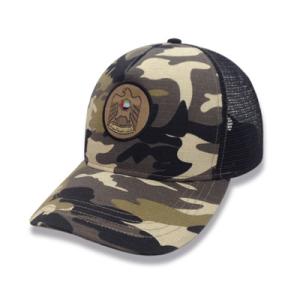 China Custom Logo Camo Mesh Trucker Caps Unisex 6 Panel OEM ODM factory